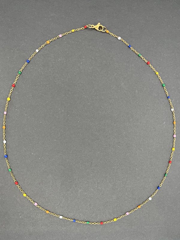 Colar Contas Coloridas
