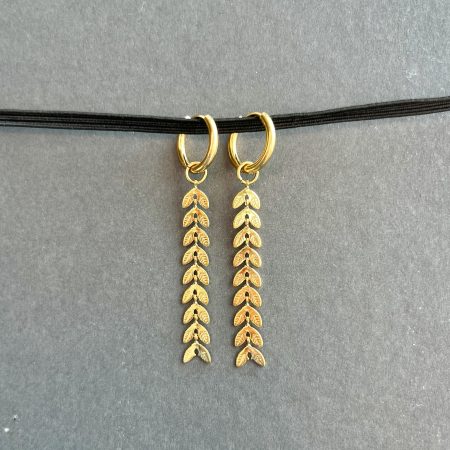 Brincos Folha Dourada