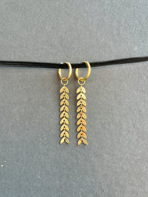 Brincos Folha Dourada
